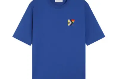 Ami Paris Pride Organic Cotton T-Shirt Blue