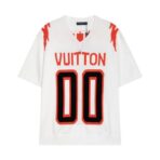 LV Chunky Intarsia Football T-Shirt White - Image 3