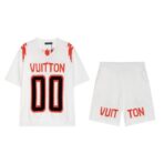 LV Chunky Intarsia Football T-Shirt White