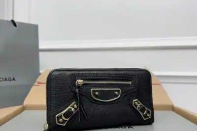 Balenciaga Classic Continental Wallet Black