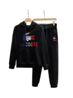 Lacoste Crocodile Logo Tracksuit Black
