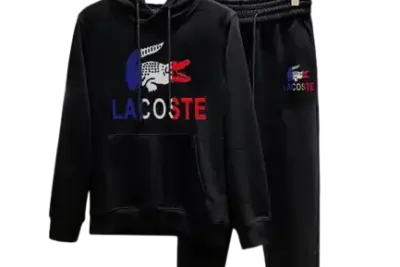 Lacoste Crocodile Logo Tracksuit Black