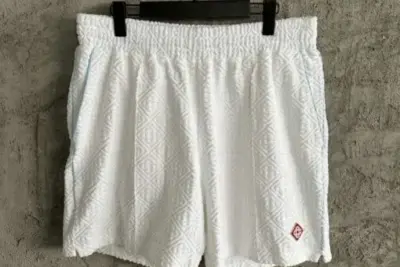 Casablanca Monogram Toweling Shorts White