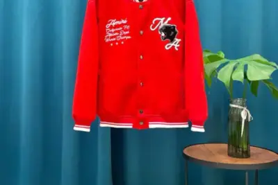 Amiri Panther Bomber Jacket Red