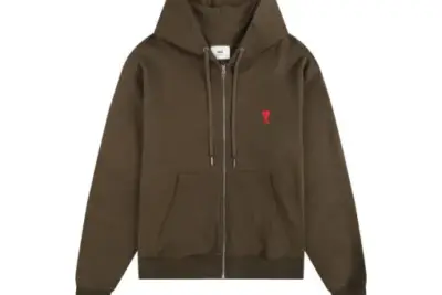 Ami Paris Hoodie Khaki
