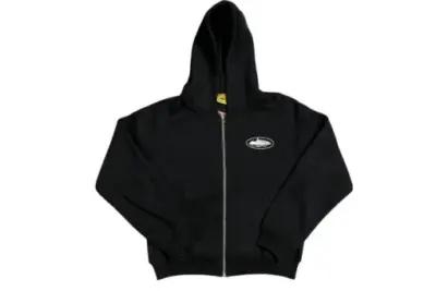 Corteiz Alcatraz Island Puff Print Jacket Black