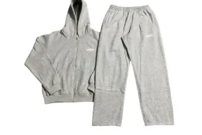 Corteiz Alcatraz Island Puff Print Tracksuit Gray