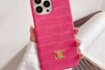 Celine iPhone Case Pink Croc