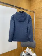 LV Monogram Puffer Jacket Blue - Image 3