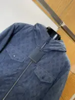 LV Monogram Puffer Jacket Blue - Image 2