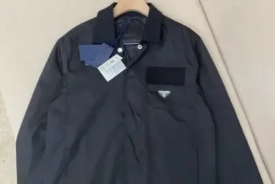 Prada Puffer Bomber Jacket Black