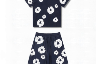 Denim Tears Short Set Floral Print Black