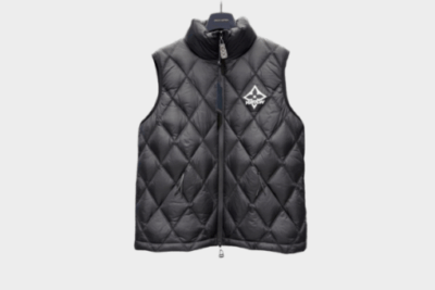 LV Diamond Ripstop Puffer Gilet Black