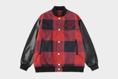 LV Damier Varsity Blouson Jacket Black & Red