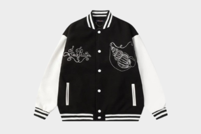 LV Varsity Bomber Jacket Black & White