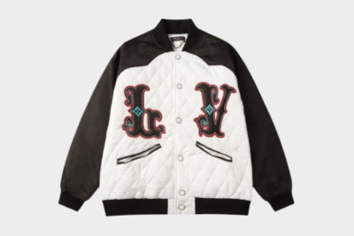 LV Satin Bomber Jacket Black & White
