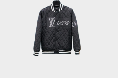 LV Embroidered Nylon Baseball Blouson Black