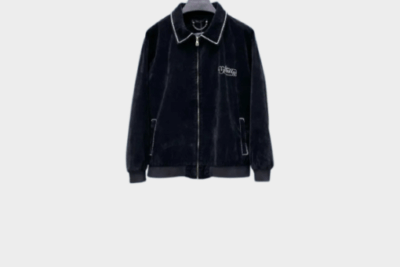 LV Embroidered Suede Calfskin Bomber Jacket Black