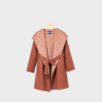 LV Long Wool Coat Full Brown
