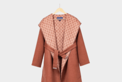 LV Long Wool Coat Full Brown