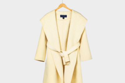LV Long Wool Coat Yellow