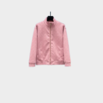LV Monogram Debossed Leather Tracksuit Jacket Pink