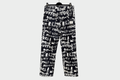 LV NIGO FW25 All-Over Print Jeans Black White