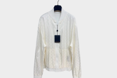 LV Monogram Reversible Light Bomber Jacket White