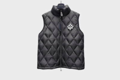 LV Diamond Ripstop Puffer Gilet Black