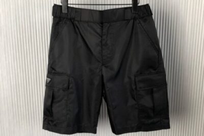 Prada – Nylon Gabardine Bermudas Shorts Black