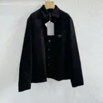 Prada Corduroy Shirt Jacket Black