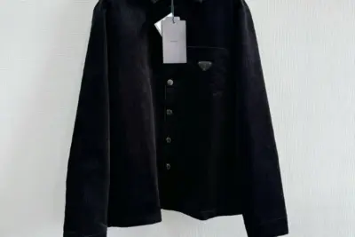 Prada Corduroy Shirt Jacket Black