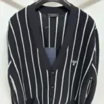 Prada Cardigan Black & White Striped - Image 2