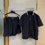 LV Monogram Moire Jacquard Short Set Black