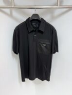 Prada Black Stretch Cotton Polo T-shirt
