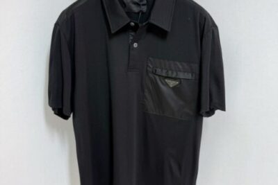 Prada Black Stretch Cotton Polo T-shirt