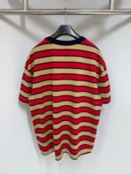 Prada Oversized Striped T-Shirt Red - Image 2