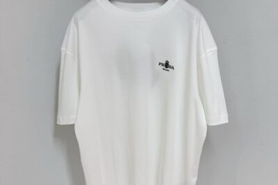 Prada 3D Logo Layered Detail T-shirt White
