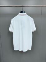 Prada Beyaz Men Short Sleeve Pique Polo T-Shirt White - Image 2
