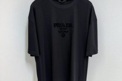 Prada Milano Silicone Logo T-shirt Black
