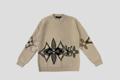 LV Graphic Knitted Crewneck In Responsibly Sourced Wool