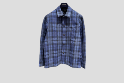 LV Monogram Tartan Denim Overshirt