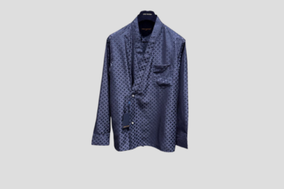 LV Graphic Jacquard Long-Sleeved Kimono Shirt