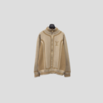 LV Knit Track Top In A Two-Tone Beige Color