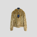 LV Epi Fleece Hooded Blouson In A Camel And Beige Colorway