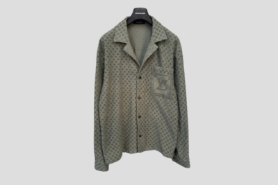 LV French Terry Jacquard Overshirt In The New Sage Color