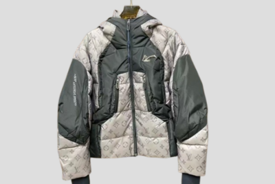 LV 2054 Heat Reactive Puffer Jacket White Grey