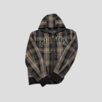 LV Tailored Hooded Blouson In A Deep Brown Monogram Tartan Wool Blend