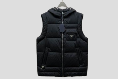 Prada Re-Nylon Puffer Vest Black