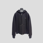 LV Tailored Technical Wool Hooded Blouson In Black